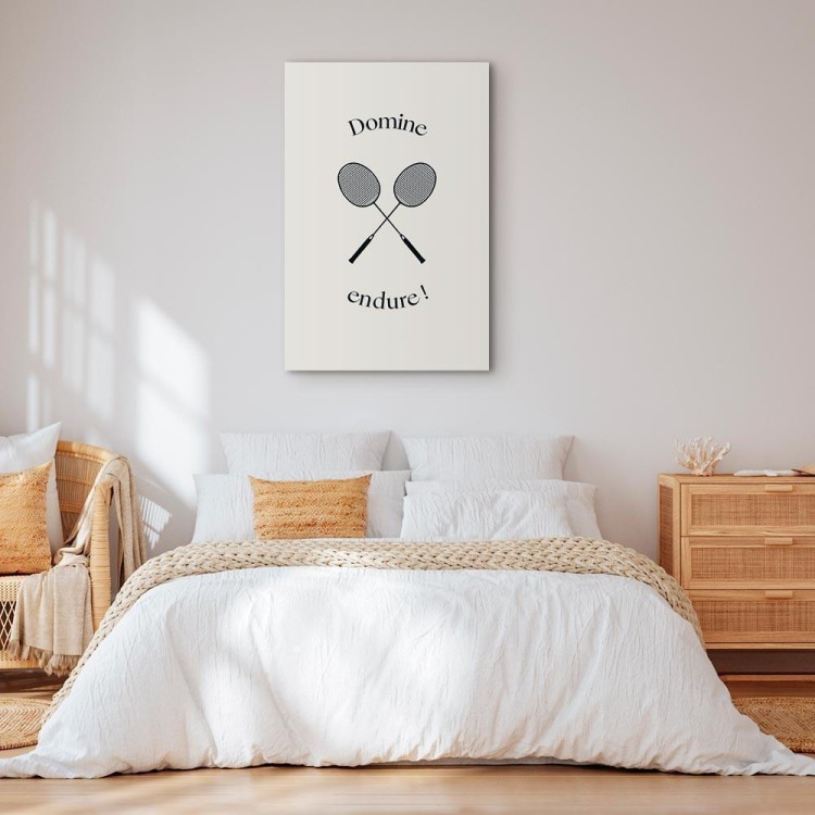 Obraz - Czarne rakiety do badmintona