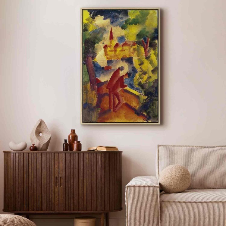 Obraz - August Macke – Mężczyźni na drodze nad jeziorem