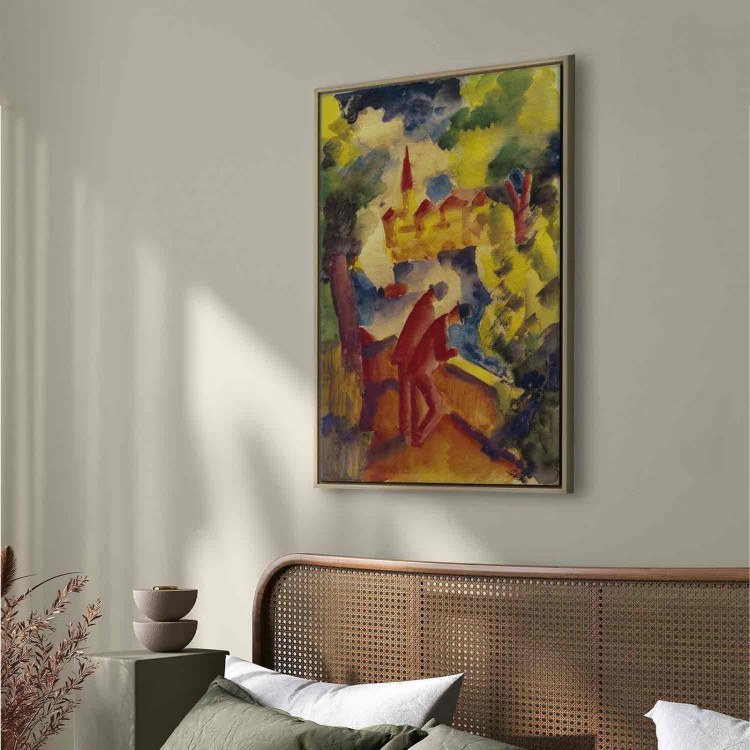 Obraz - August Macke – Mężczyźni na drodze nad jeziorem