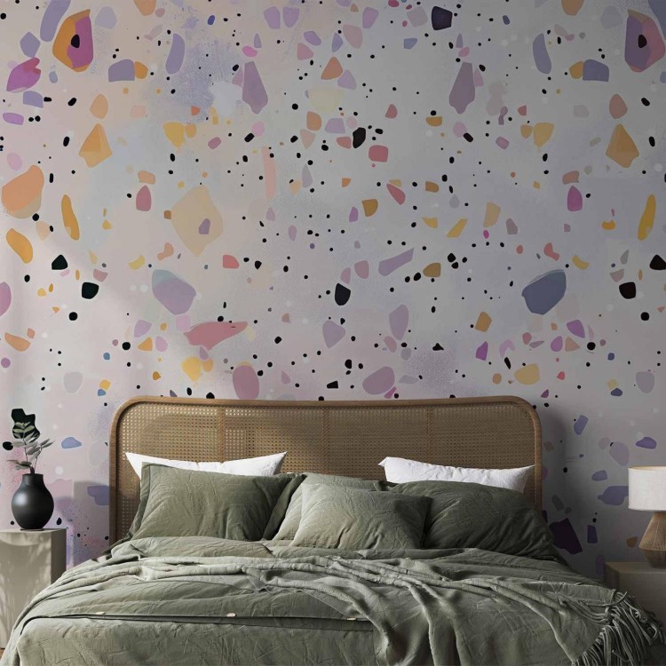 Fototapeta - Lastriko w stylu confetti fioletowo-różowy kolorowy wzór