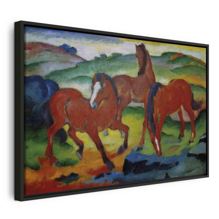 Obraz - Franz Marc – Czerwone konie (Pasące się Konie IV)