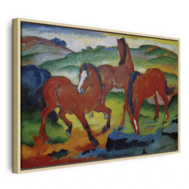 Obraz - Franz Marc – Czerwone konie (Pasące się Konie IV)
