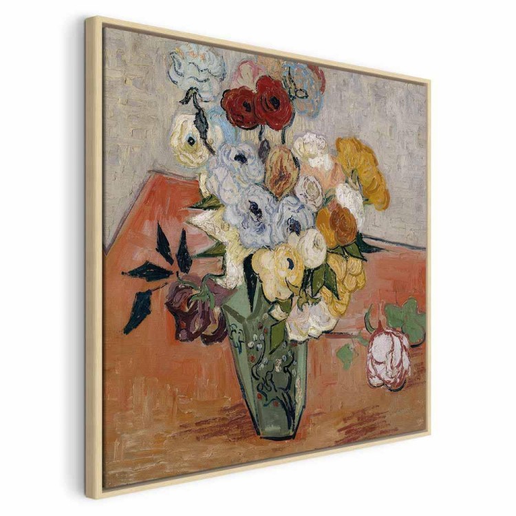 Obraz - Vincent Van Gogh – Martwa natura z japońskim wazonem, różami i zawilcami