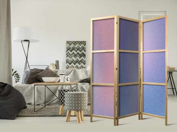 Parawan japoński - Tęczowy gradient - delikatny wielokolorowy gradient przypominający mgłę