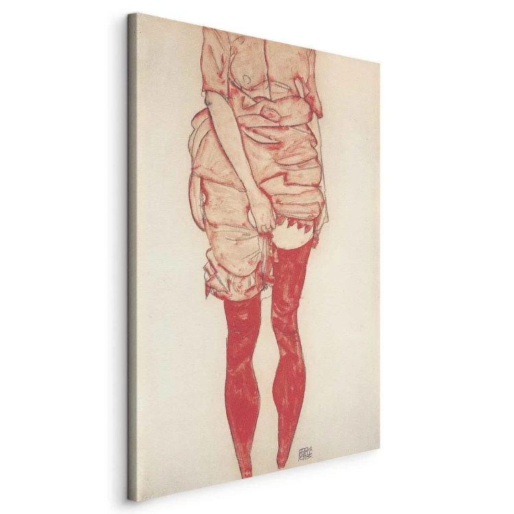 Obraz - Egon Schiele – Stojąca kobieta w czerwieni