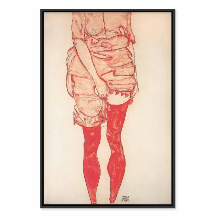 Obraz - Egon Schiele – Stojąca kobieta w czerwieni