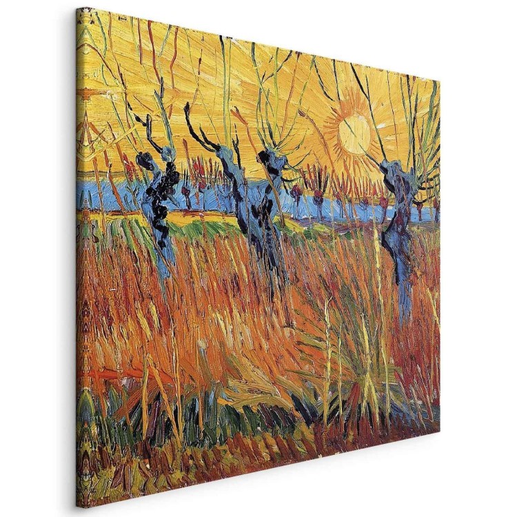 Obraz - Vincent van Gogh – Wierzby o zachodzie słońca