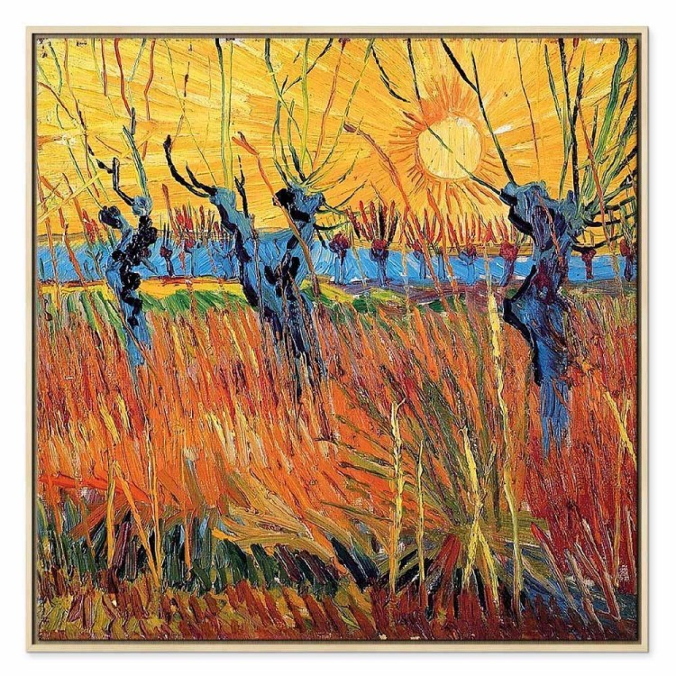 Obraz - Vincent van Gogh – Wierzby o zachodzie słońca