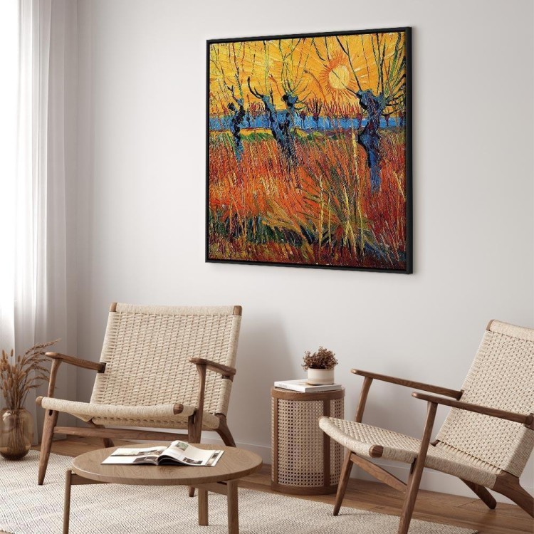 Obraz - Vincent van Gogh – Wierzby o zachodzie słońca