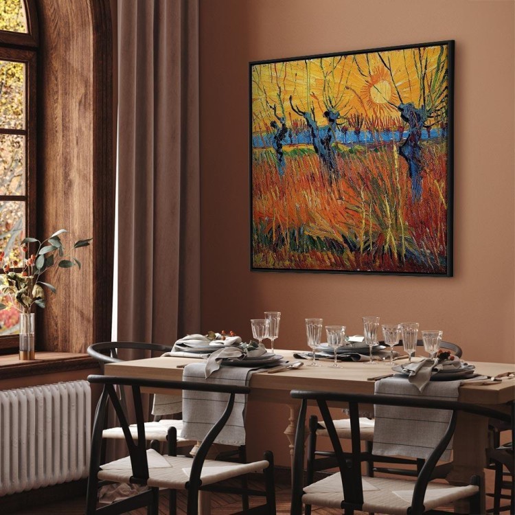 Obraz - Vincent van Gogh – Wierzby o zachodzie słońca