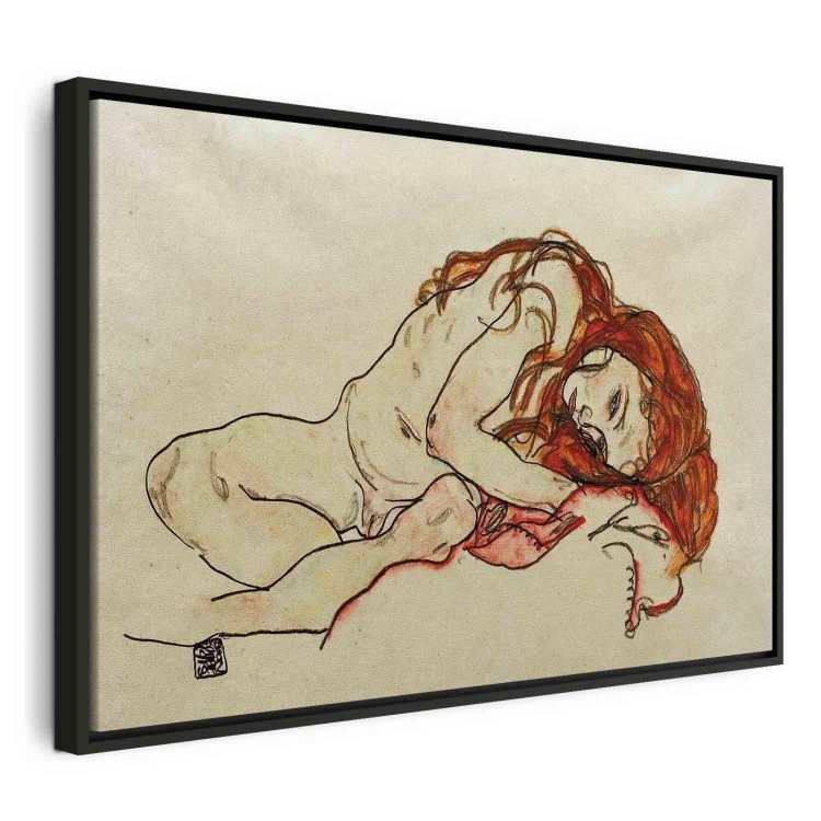 Obraz - Egon Schiele – Przykucnięta dziewczyna z pochyloną głową