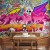 Fototapeta - Sztuka ulicy - abstrakcyjny miejski kolorowy mural graffiti z napisem