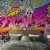 Fototapeta - Sztuka ulicy - abstrakcyjny miejski kolorowy mural graffiti z napisem