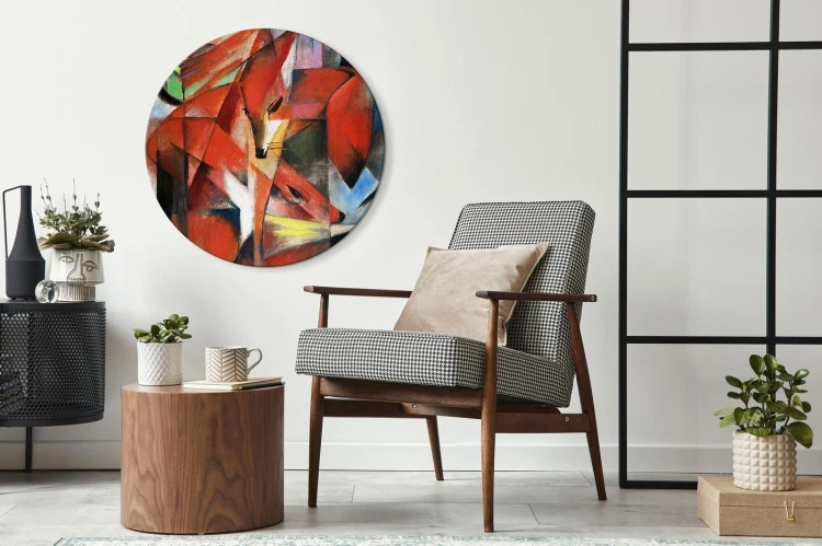 Obraz okrągły - Franz Marc – Lisy