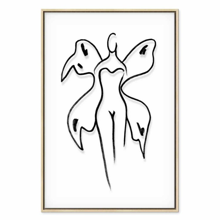 Obraz - Kobieta motyl (1-częściowy) pionowy