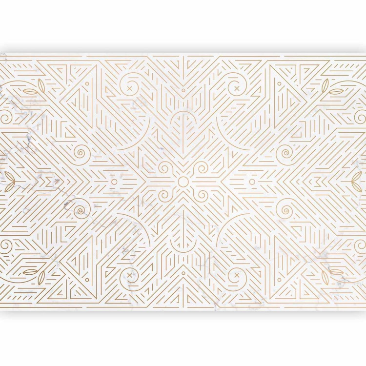 Fototapeta - Wzór geometryczny odcienie złota i kamień marmuru