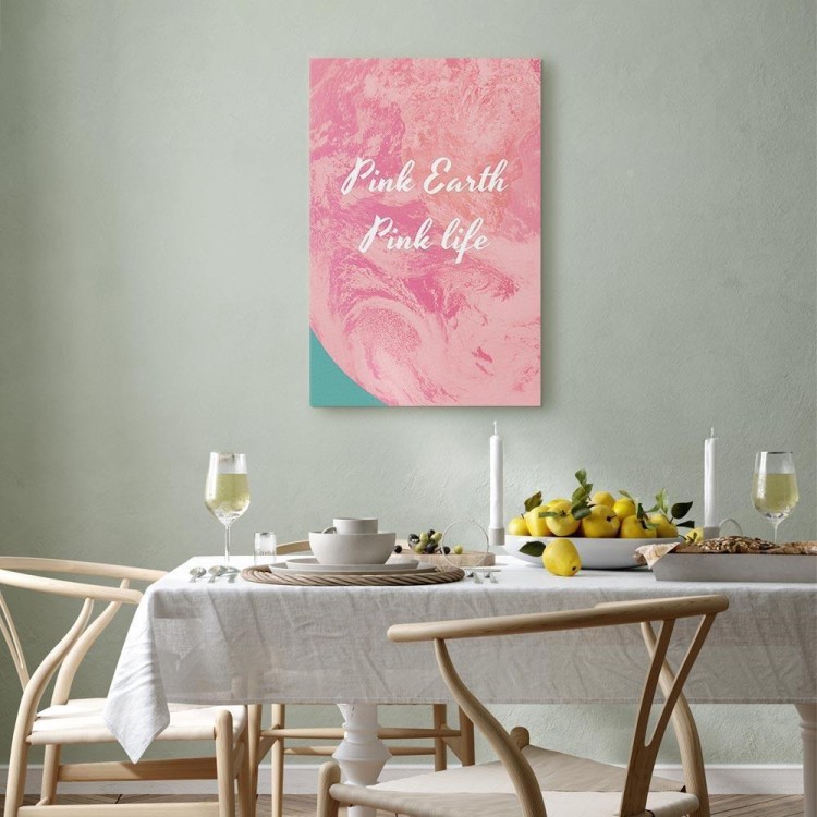 Obraz - Pink Earth, Pink Life (1-częściowy) pionowy