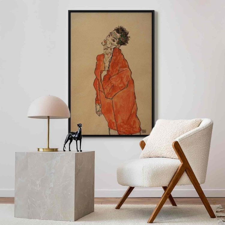 Obraz - Egon Schiele – Autoportret (Mężczyzna w pomarańczowej koszuli)