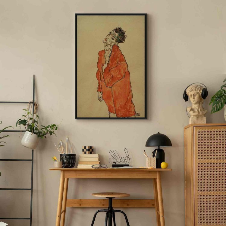 Obraz - Egon Schiele – Autoportret (Mężczyzna w pomarańczowej koszuli)