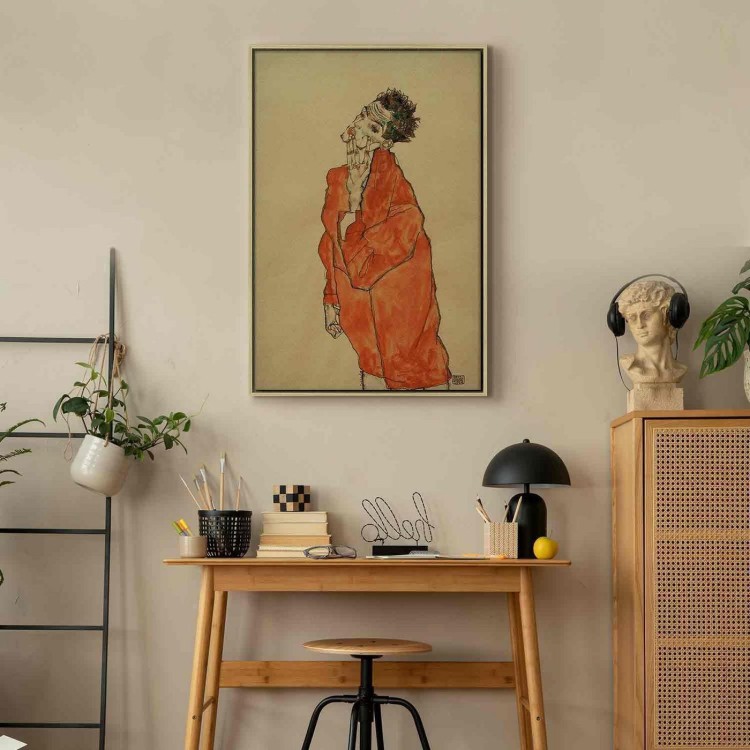 Obraz - Egon Schiele – Autoportret (Mężczyzna w pomarańczowej koszuli)