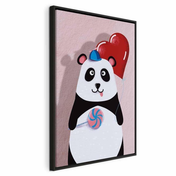 Obraz - Panda z balonikiem (1-częściowy) pionowy