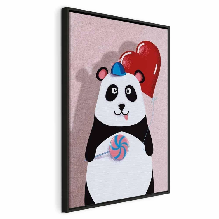 Obraz - Panda z balonikiem (1-częściowy) pionowy