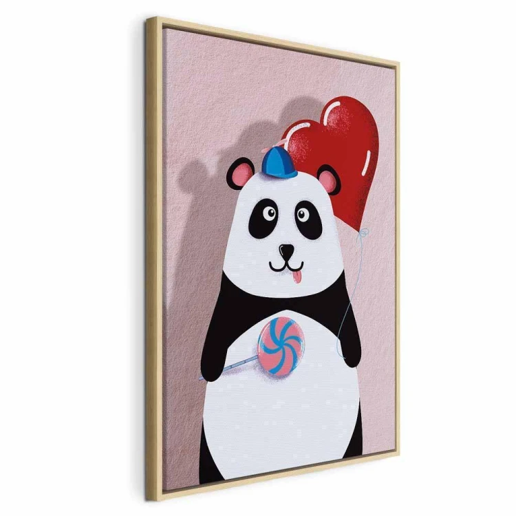 Obraz - Panda z balonikiem (1-częściowy) pionowy