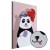 Obraz - Panda z balonikiem (1-częściowy) pionowy