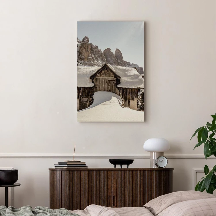 Obraz - Zima w Dolomitach (1-częściowy) pionowy