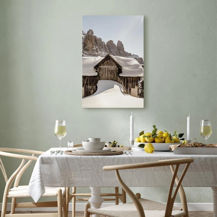 Obraz - Zima w Dolomitach (1-częściowy) pionowy