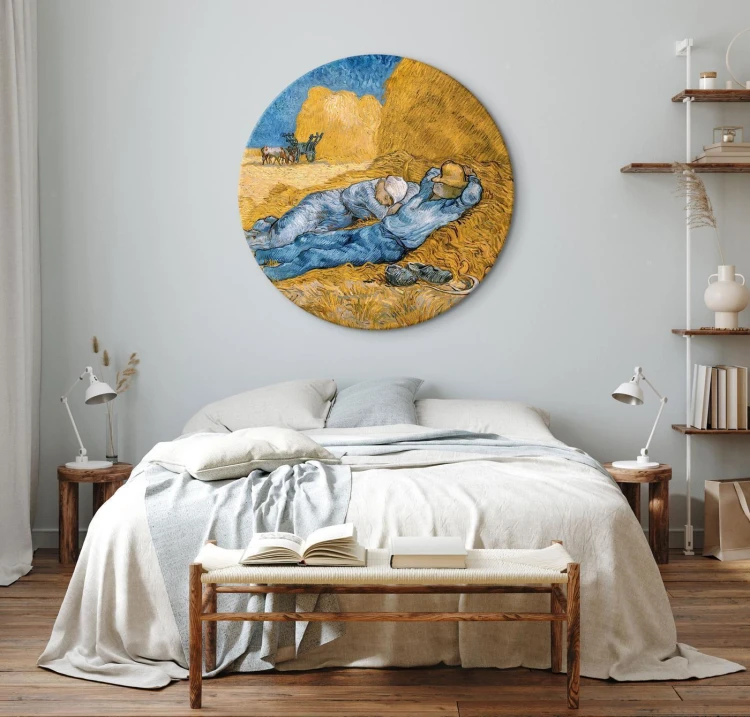 Obraz okrągły - Vincent van Gogh – Południe - Odpoczynek od pracy