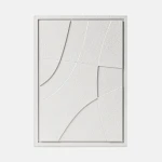Obraz 3D relief 50 x 2 x 70 cm ABSTRACT II Bianco (2×70cm) Murso