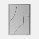 Obraz 3D relief 50 x 2 x 70 cm ABSTRACT II Milky Grey (2×70cm) Murso