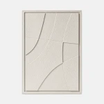 Obraz 3D relief 50 x 2 x 70 cm ABSTRACT II Natural Cream (2×70cm) Murso