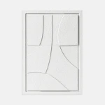 Obraz 3D relief 35 x 2 x 50 cm ABSTRACT III Bianco (2×50cm) Murso