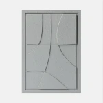 Obraz 3D relief 35 x 2 x 50 cm ABSTRACT III Milky Grey (2×50cm) Murso