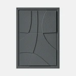 Obraz 3D relief 35 x 2 x 50 cm ABSTRACT III Smokey Grey (2×50cm) Murso