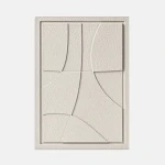 Obraz 3D relief 35 x 2 x 50 cm ABSTRACT III Natural Cream (2×50cm) Murso