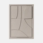 Obraz 3D relief 35 x 2 x 50 cm ABSTRACT III Almond Beige (2×50cm) Murso
