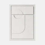 Obraz 3D relief 35 x 2 x 50 cm GEOMETRIC II Bianco (2×50cm) Murso