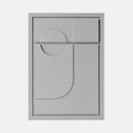 Obraz 3D relief 50 x 2 x 70 cm GEOMETRIC II Milky Grey (2×70cm) Murso
