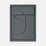 Obraz 3D relief 50 x 2 x 70 cm GEOMETRIC II Smokey Grey (2×70cm) Murso