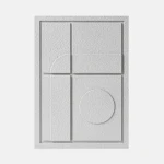 Obraz 3D relief 35 x 2 x 50 cm GEOMETRIC III Bianco (2×50cm) Murso