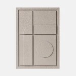Obraz 3D relief 35 x 2 x 50 cm GEOMETRIC III Almond Beige (2×50cm) Murso
