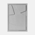 Obraz 3D relief 35 x 2 x 50 cm ABSTRACT IV Milky Grey (2×50cm) Murso