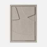 Obraz 3D relief 35 x 2 x 50 cm ABSTRACT IV Almond Beige (2×50cm) Murso
