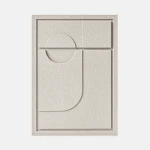 Obraz 3D relief 50 x 2 x 70 cm GEOMETRIC II Natural Cream (2×70cm) Murso