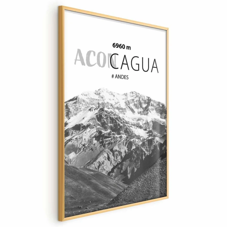 Plakat - Majestatyczny szczyt górski Aconcagua korona gór pejzaż górski