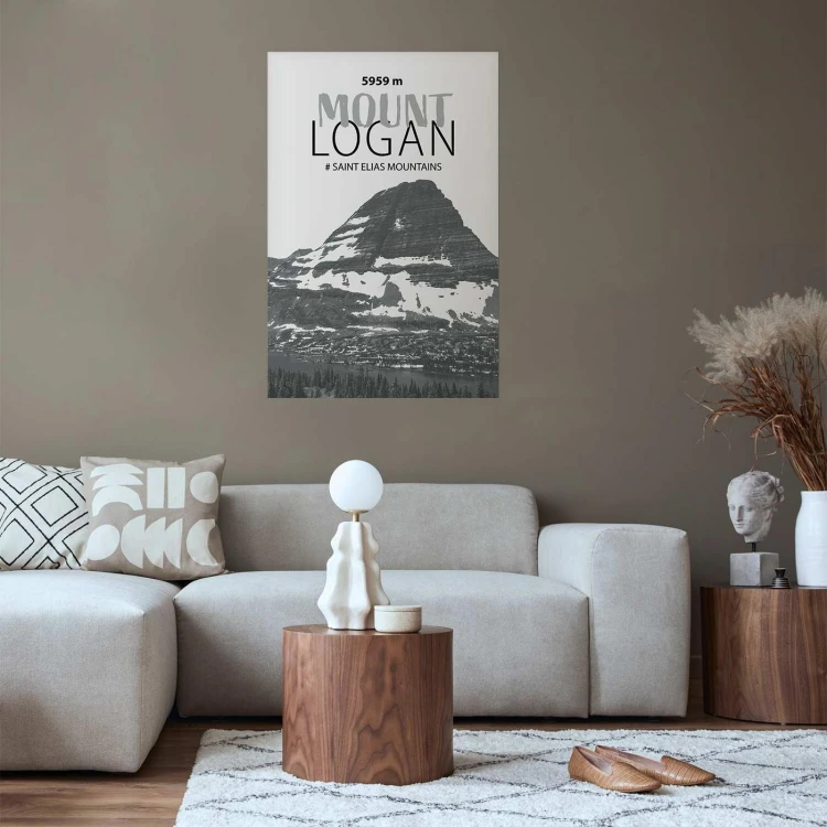 Plakat - Majestatyczny szczyt górski Mount Logan korona gór pejzaż górski