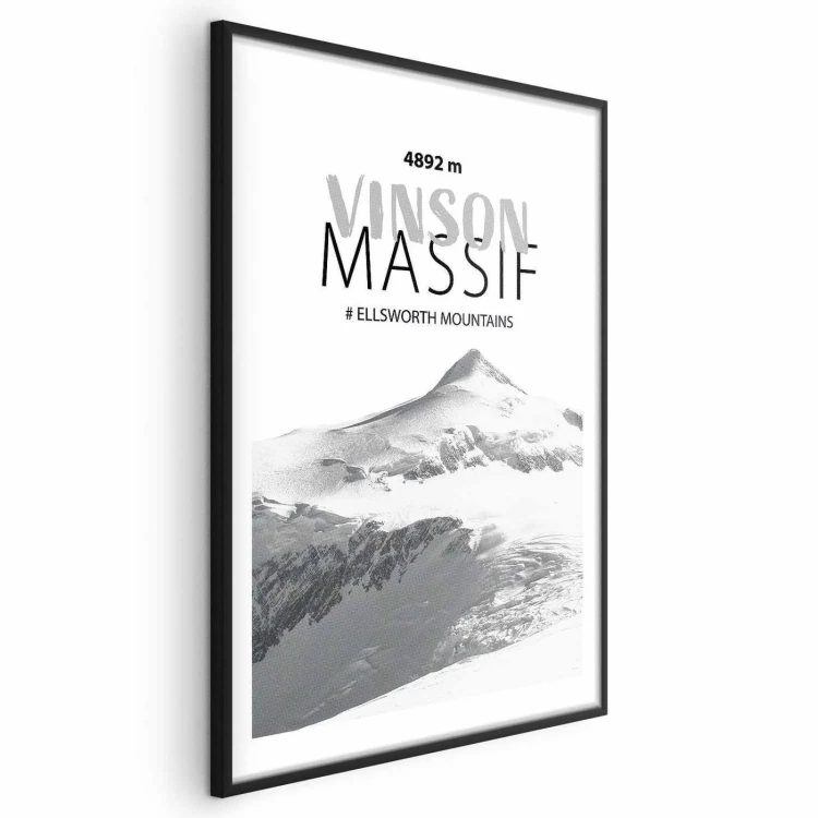 Plakat - majestatyczny szczyt górski Vinson Massif korona gór pejzaż górski